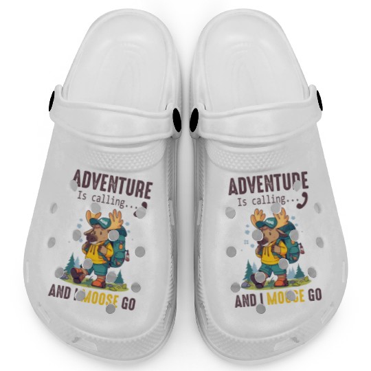 Adventure Is Calling Youth Cute Moose Clogs