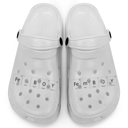 Periodic Table Chemical Element Femboy Bigender Si Clogs