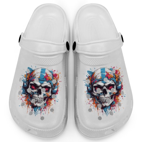 Skull Givin' Raspberry Dk Clogs