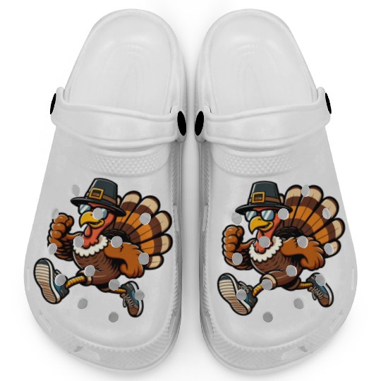 Running Turkey- Turkey Trot Running Thanksgiving Clogs