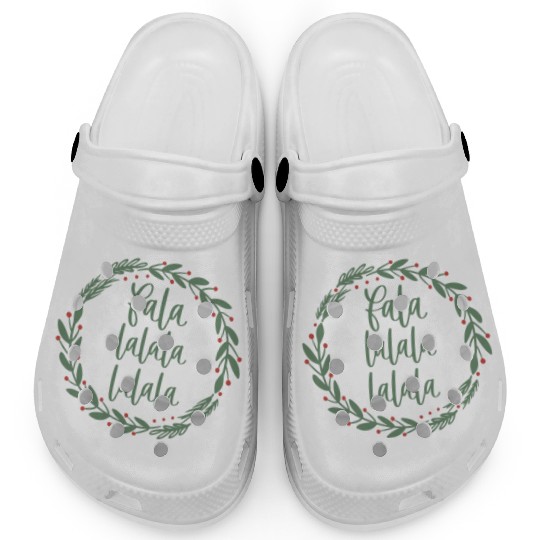 Fa La La Sage Green Christmas Wreath Fun Clogs