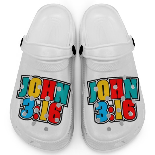 John 3:16 Love Jesus Bible Text Christian Clogs