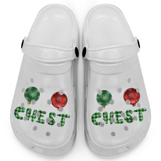 Chest Nuts Christmas Couple Funny Matching Clogs
