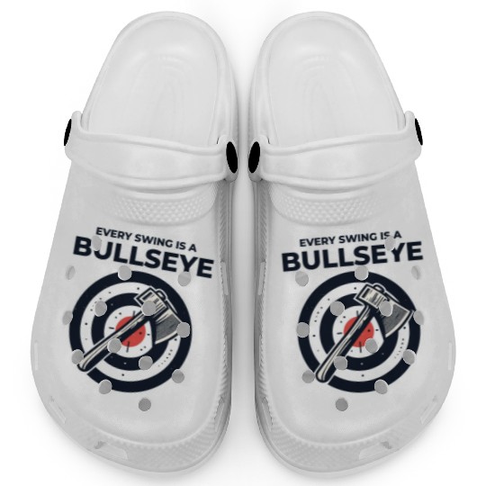 Axe Throwing Axe Thrower Lumberjack Funny Bullseye Clogs