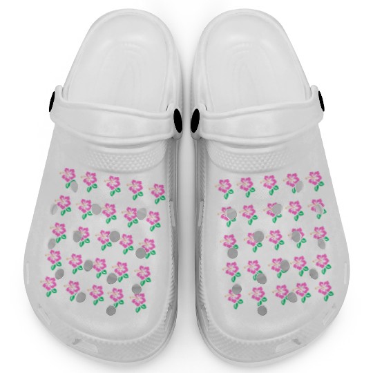 aesthetic pink hibiscus Clogs