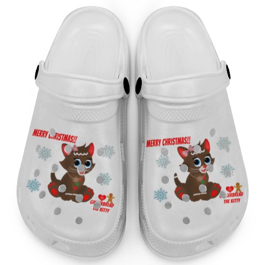 "Gingerbread" the Kitty (Snowflake Snuggliezz) Clogs