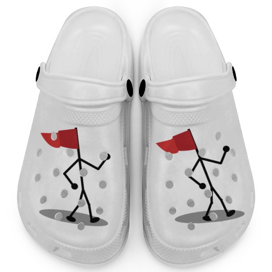 Walking Red Flag Clogs