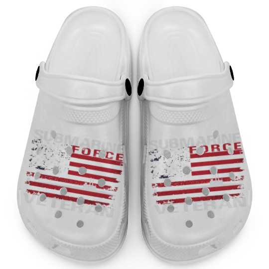 Submarine Force Veteran Usa Flag White Stars Clogs