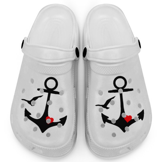 Anchor Heart Seagull Clogs