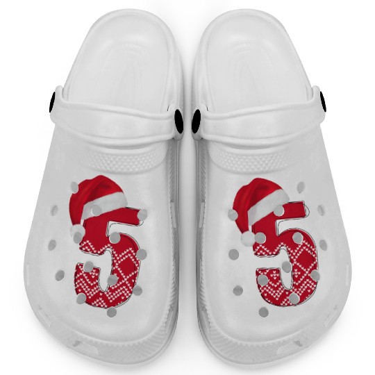 5 Number Fifth Birthday / Wedding Anniversary Clogs