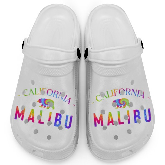Malibu California Bicycle Club In a Tie Dye Design Clogs