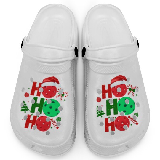 Pickleball Ho Ho Ho Holiday Merry Christmas Clogs
