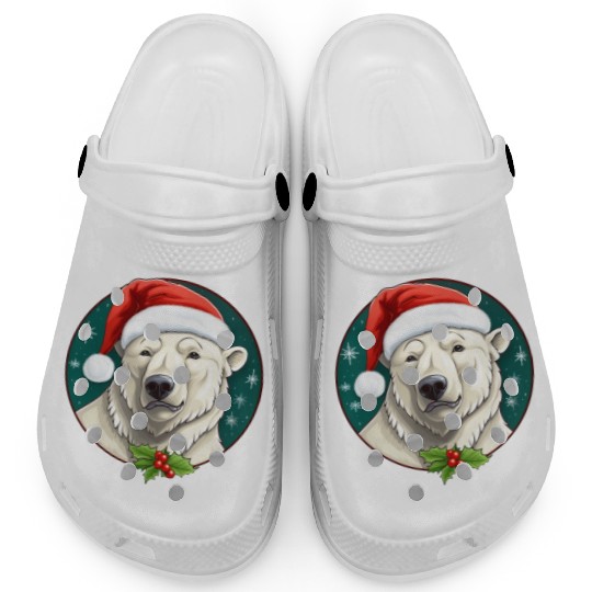 Polar bear Christmas Clogs