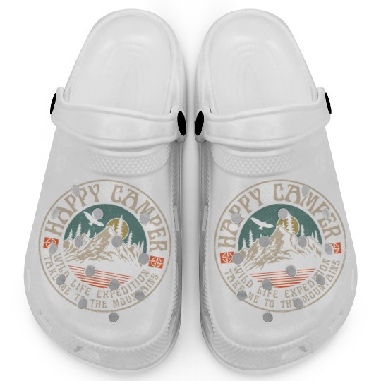 HAPPY CAMPER VINTAGE MOUNTAINS Clogs