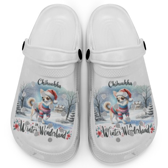 Chihuahua In a Winter Wonderland Clogs