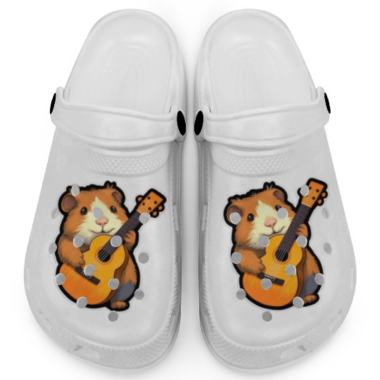 Guinea Pig with Guitar for a Guinea pig owner Clogs