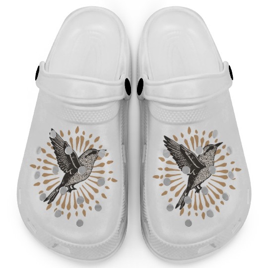 Wild Bird In Flight Design Clogs