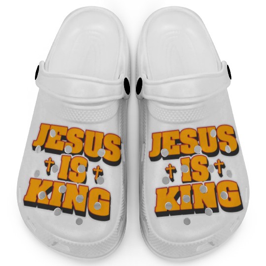 Jesus Is King Love Jesus Christian Christmas Clogs