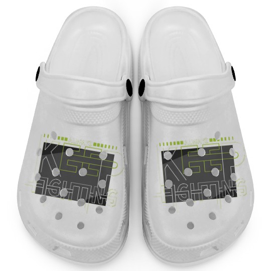 Neon Outline Inspirational Quote Clogs