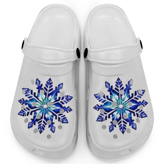 Watercolor snowflake Clogs