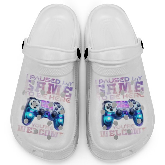 Video Player Addicted I Paused My Game to be Here Clogs