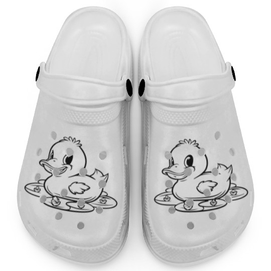 cute duck swimming in a swamp Clogs