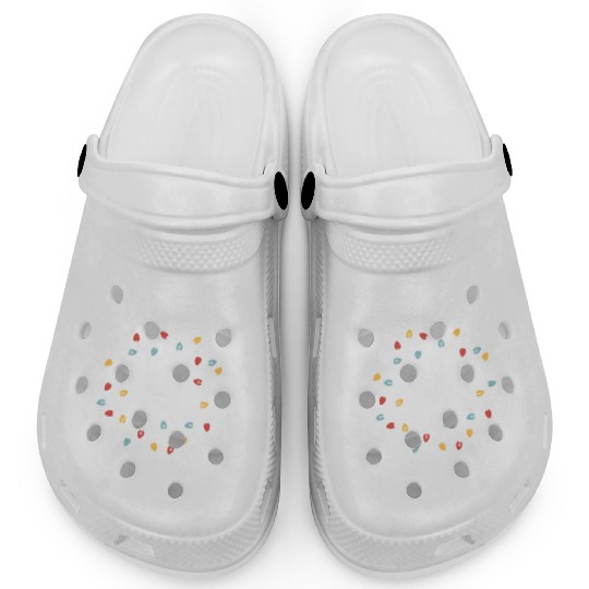 Holiday Cheer Christmas Light Message Clogs