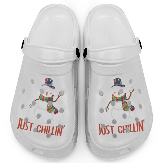 Snowmen Just Chillin' Winter Time Snow Clogs