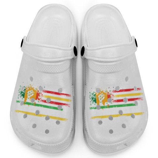 Black History Month BHM African Pride Fist Men Clogs