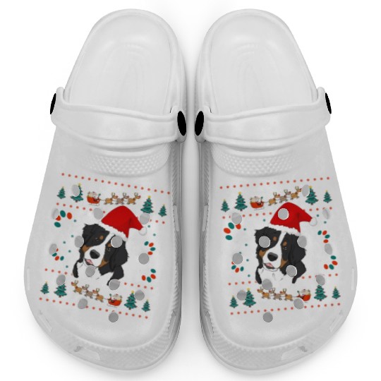 Merry Woofmas Bernese Mountain Dog Clogs