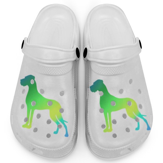 Green Yellow Great Dane Clogs