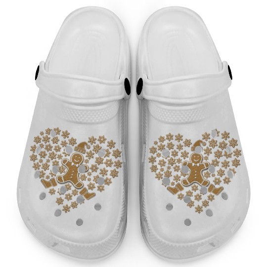 Gingerbread Heart, Funny Ginger Bread Lover Clogs