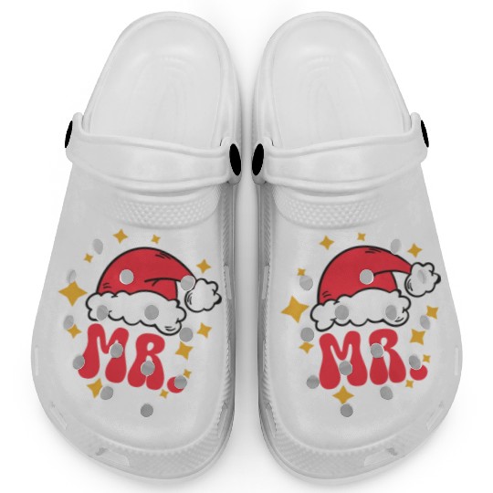Mr And Mrs Claus Christmas Couples Matching Pajama Clogs