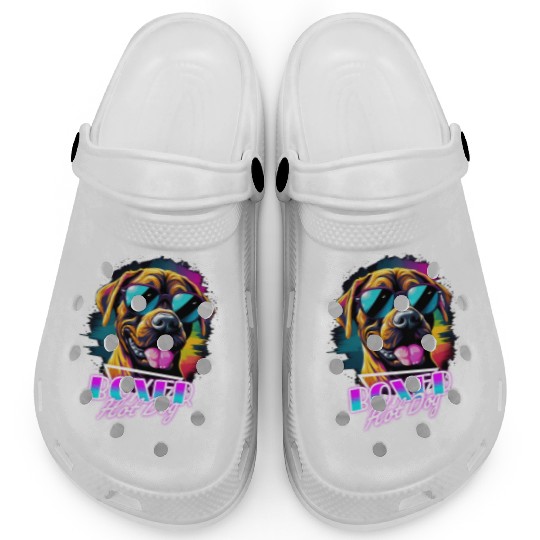 Retro Wave Boxer Hot Dog Clogs