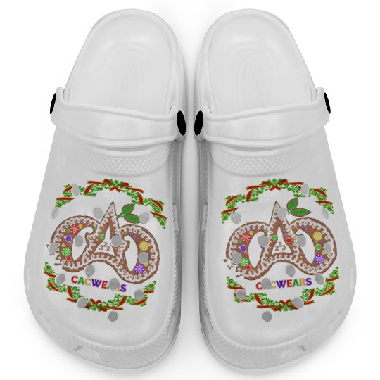 Christmas Bakery Gingerbread Cookie Pastry Logo Clogs