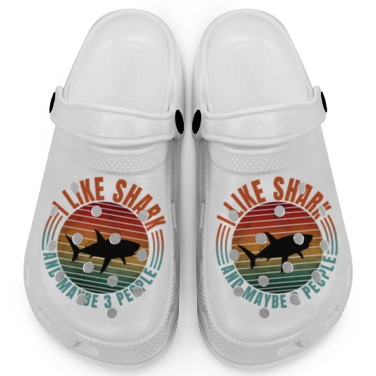 I LIKE SHARK AND MAYBE 3 PEOPLE Clogs