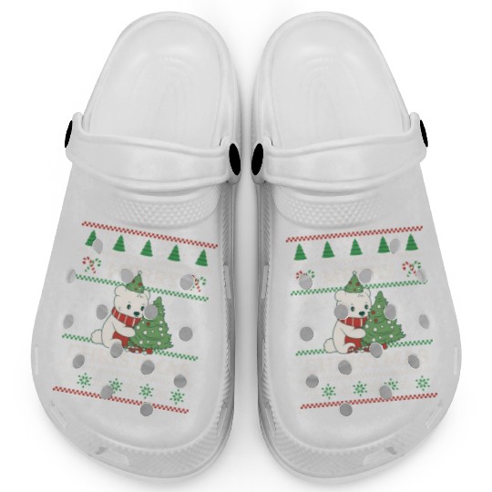 Polar Bear Sweater Ugly Christmas Clogs