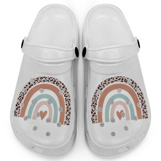 Economist Rainbow Leopard Funny Economist Clogs