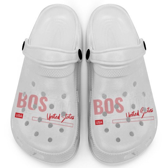 Boston Massachusetts Authentic Casual Denim Wear Clogs