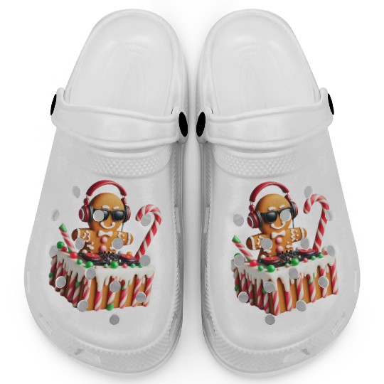 Gingerbread DJ Booth Christmas Holiday Candy Cane Clogs