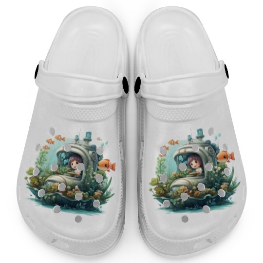 A delightful kawaii book submarine exploring Clogs