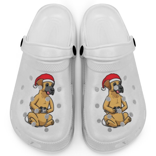 Great Dane Dog German Mastiff Christmas Gaming Clogs