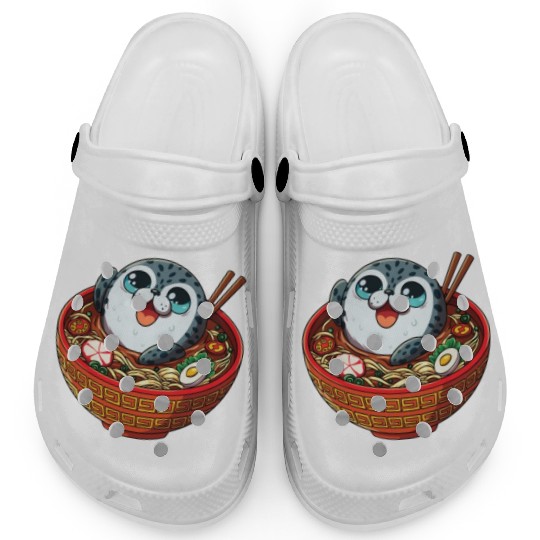 Marine Animal Sea Creature Ocean Ramen Soup Seal Clogs