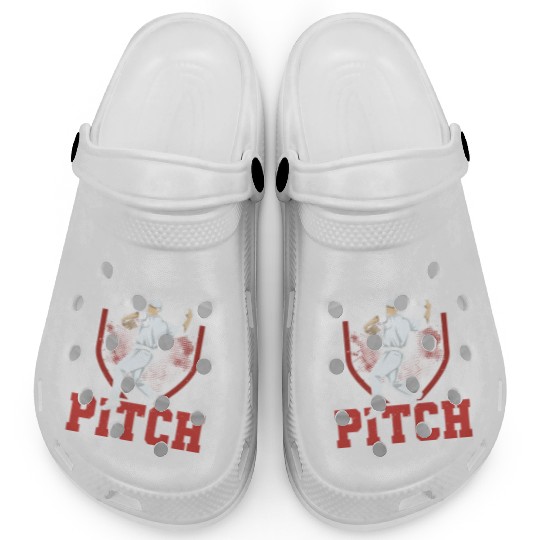 Funny Baseball Pitcher Clogs