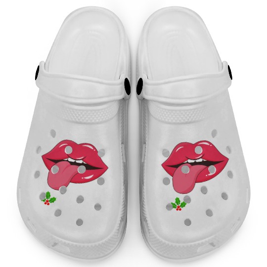 Lick me under the mistletoe ugly Christmas sweater Clogs