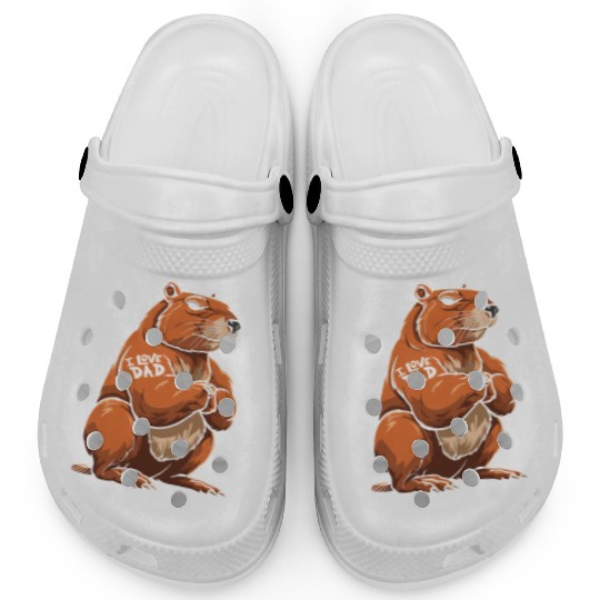 Capybara I Love Dad Clogs