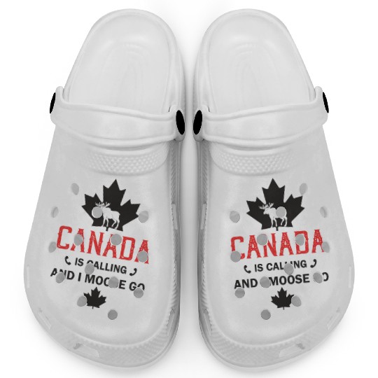 Canada Moose Canadian Flag Maple Leaf Clogs