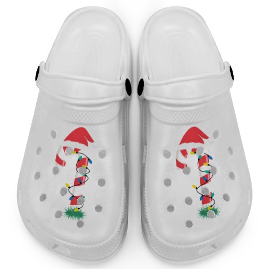 Christmas Candy Cane Santa Xmas Kids Toddler Youth Clogs