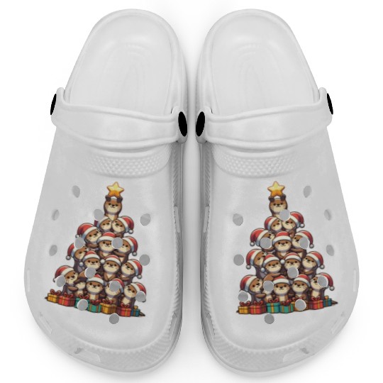 Otter Christmas Tree Merry Christmas Clogs