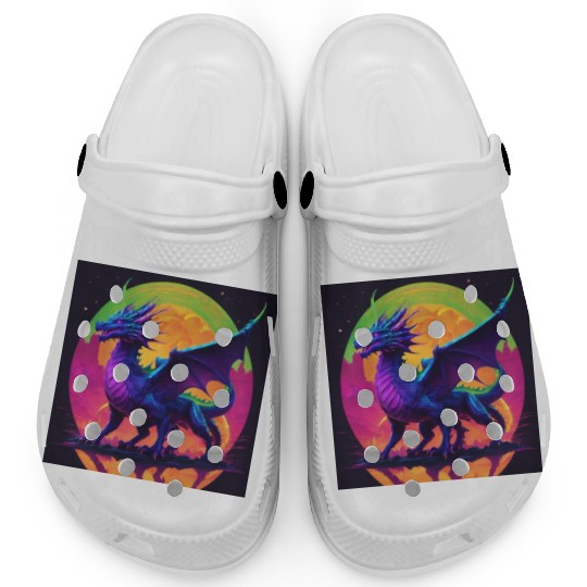 neon dragon Clogs